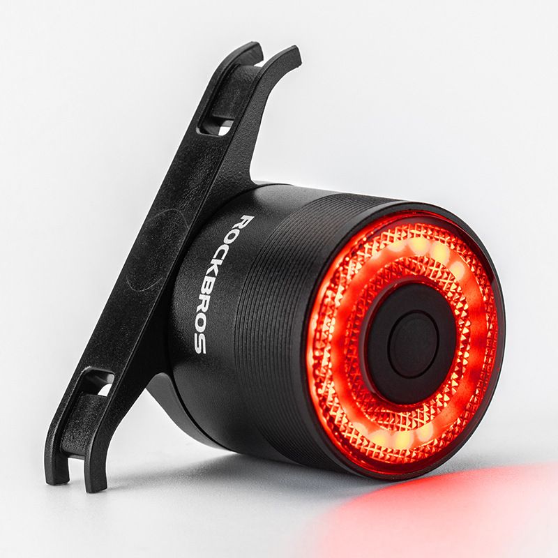 ROCKBROS Q3 bicicleta luz trasera MTB bicicleta de carretera noche ciclismo luz trasera Sensor de freno inteligente luz de advertencia impermeable accesorios de bicicleta