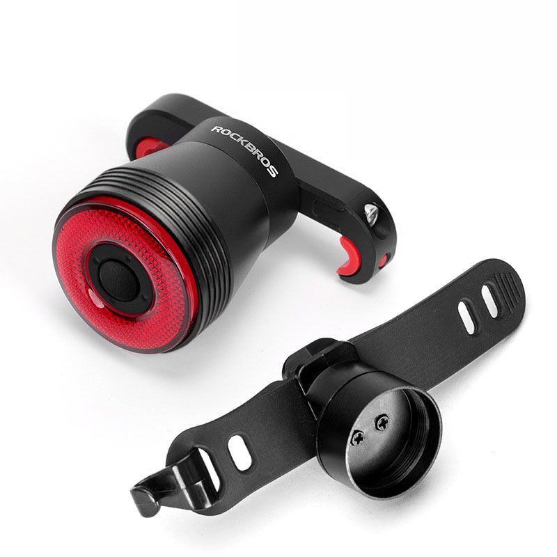 ROCKBROS Q5 Bicicleta Inteligente Auto Freno Detección Luz IPx6 Impermeable LED Carga Ciclismo Luz trasera Bicicleta Luz trasera