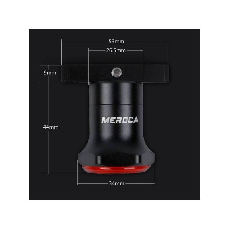 MEROCA MX2 Sensor inteligente Luz trasera de freno Luz de bicicleta de montaña Luz de carga USB Bicicleta de carretera Luz trasera de conducción nocturna