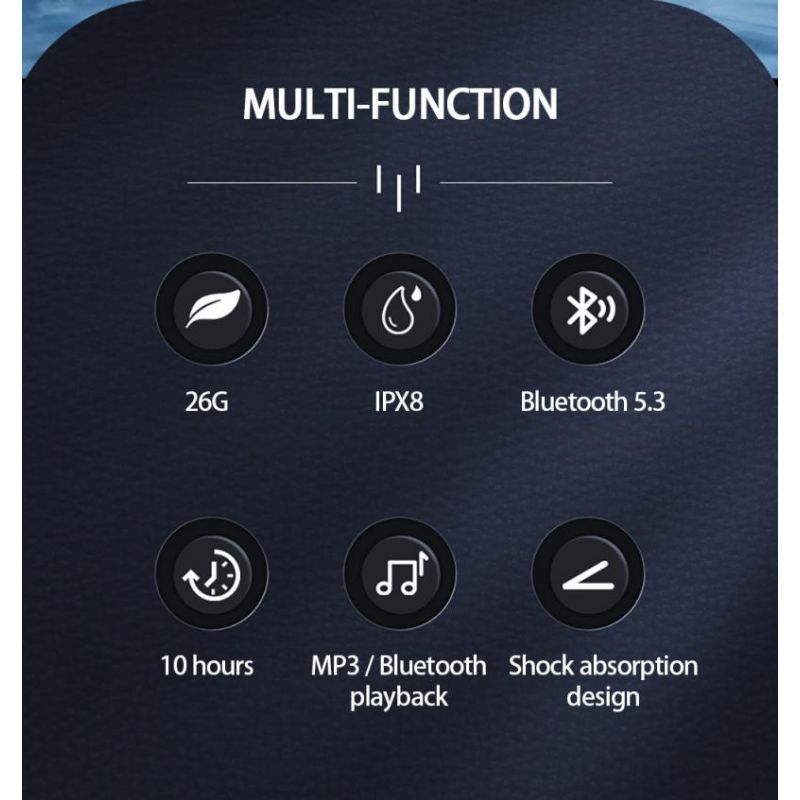 Auriculares de natación de conducción ósea 16GB IP68 impermeables compatibles con Bluetooth auriculares inalámbricos reproductor de música MP3 auriculares deportivos