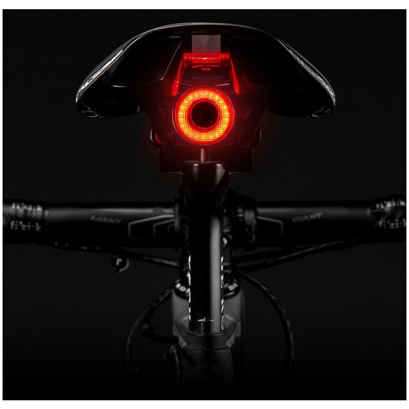 ROCKBROS Q5 Bicicleta Inteligente Auto Freno Detección Luz IPx6 Impermeable LED Carga Ciclismo Luz trasera Bicicleta Luz trasera