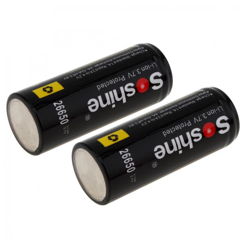 SOSHINE 26650 5500mAh 3.7V batería recargable-2