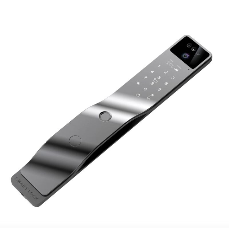 Tuya Wifi 3D cara cerradura de puerta inteligente cerradura electrónica Digital cámara de seguridad huella Digital inteligente contraseña tarjeta desbloqueo de llave