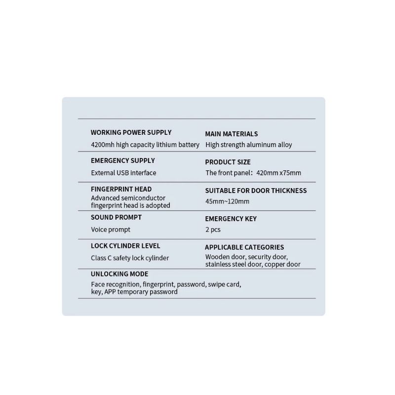 Cerradura de puerta inteligente con cara 3D, Monitor de cámara de seguridad, huella digital inteligente, contraseña, desbloqueo de llave electrónica biométrica