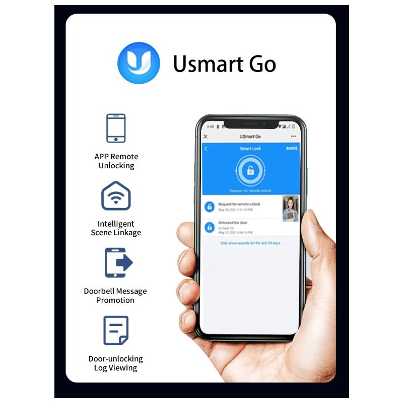 Cerradura de puerta inteligente con cara 3D, Monitor de cámara de seguridad, huella digital inteligente, contraseña, desbloqueo de llave electrónica biométrica