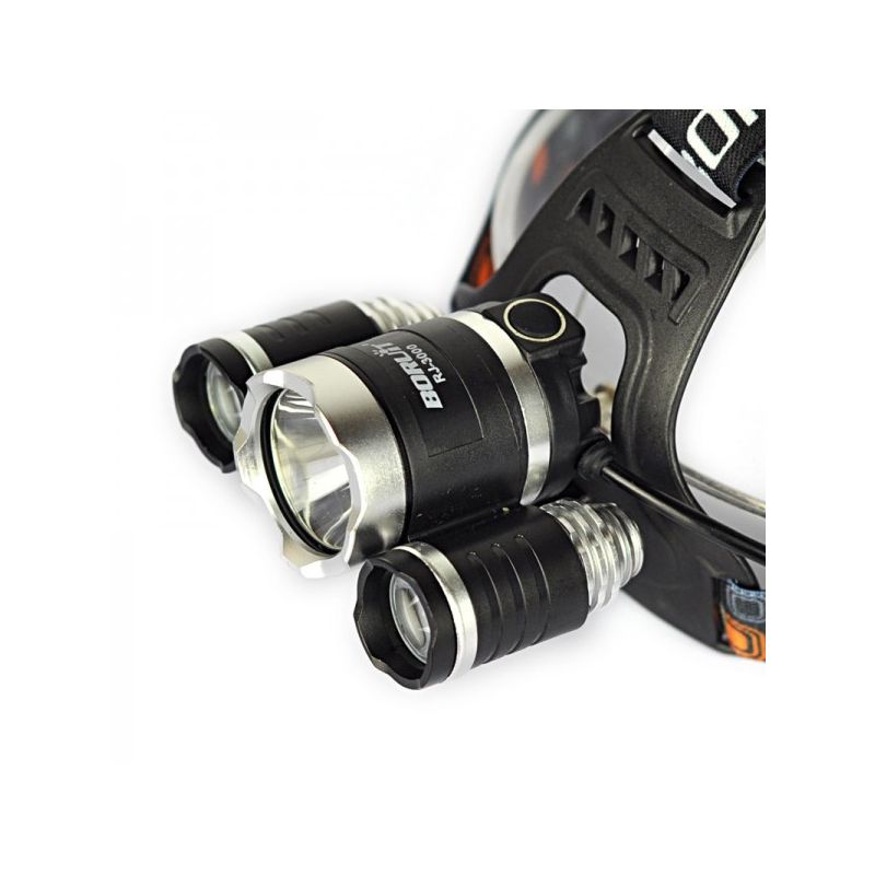 Boruit RJ-3000 LED FIGURARIO T6 Luz blanca y 2 x XPE R5 Luz verde LED Faro