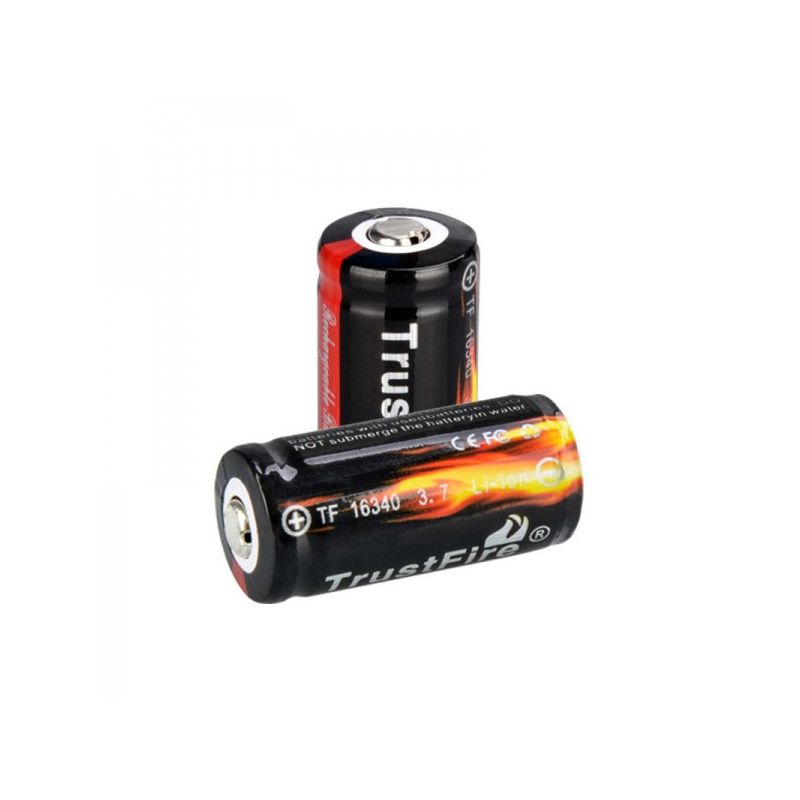  Trust Fire 16340 / CR123A 3.7V 880mAh Batería de ion litio protegido recargable