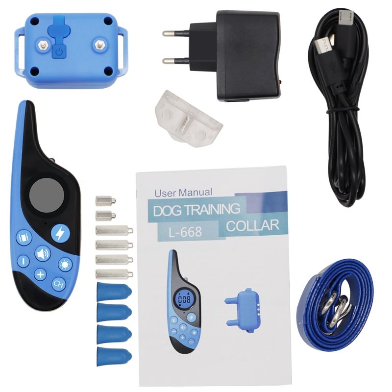 2021 Nuevo Nuevo 500M Colvante de Transporte de Priguridad de Perro Pet Remoto Recargable Recargable Con Pantalla Lcd Para Todo el TamaÑo Sonido de VibraciÓN de TamaÑO