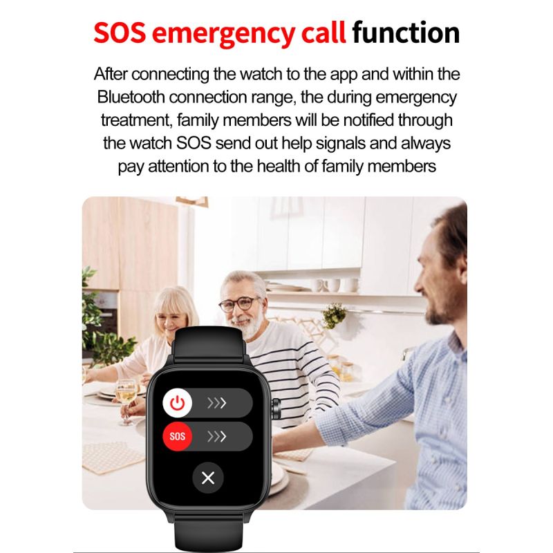 ET570 Reloj inteligente de glucosa en sangre ECG Frecuencia cardíaca Presión arterial Smartwatch