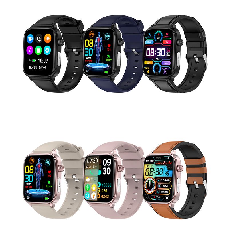 ET570 Reloj inteligente de glucosa en sangre ECG Frecuencia cardíaca Presión arterial Smartwatch