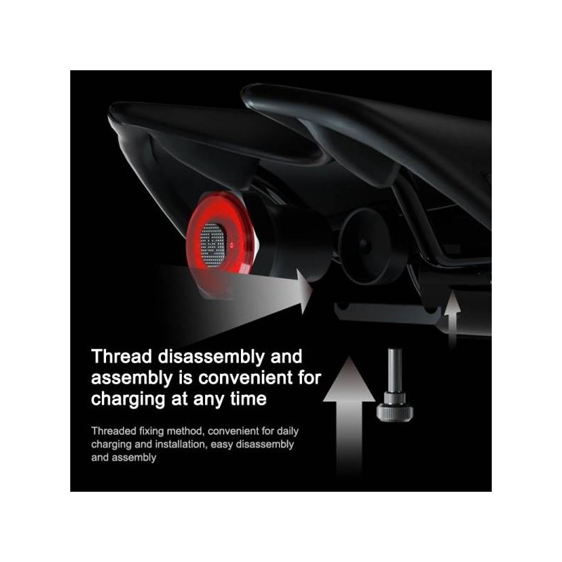 MEROCA MX2 Sensor inteligente Luz trasera de freno Luz de bicicleta de montaña Luz de carga USB Bicicleta de carretera Luz trasera de conducción nocturna