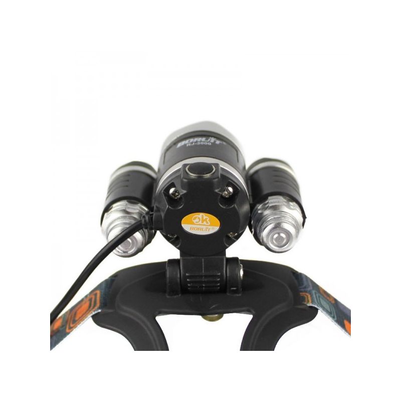 Boruit RJ-3000 LED FIGURARIO T6 Luz blanca y 2 x XPE R5 Luz verde LED Faro