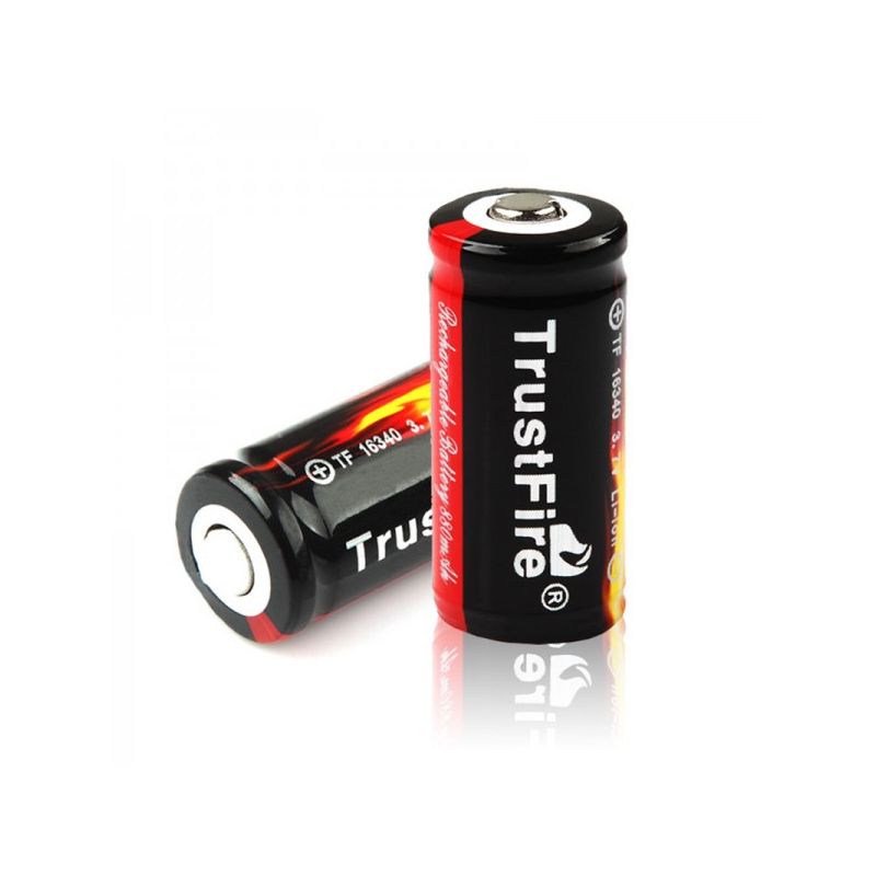 Trust Fire 16340 / CR123A 3.7V 880mAh Batería de ion litio protegido recargable