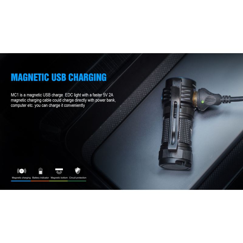 TrustFire MC1 Baton XP-L HI 1000 LUMENS LED Mini EDC Flashlight Llavero Antorcha