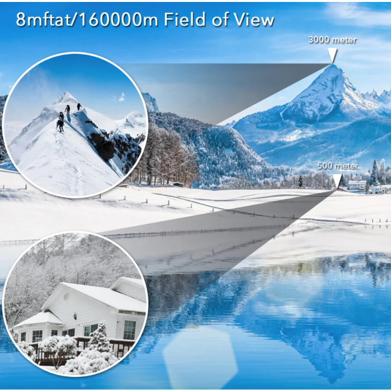 Binoculares ópticos BAK4 60x60 telescopio binocular potente portátil de larga distancia HD