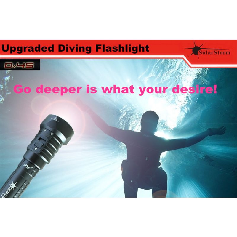 Solarstorm DX4S 4XU2 3200-LUMEN LED Linterna de buceo