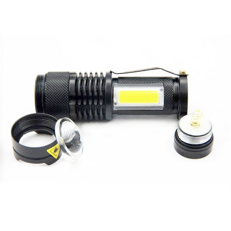 SK68 XML-Q5  COB LED Portátil Mini Zoom Flashlight