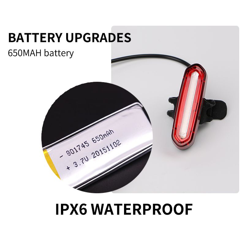 Luz trasera de la luz trasera de la bicicleta recargable USB LED de la cola de la bicicleta LED