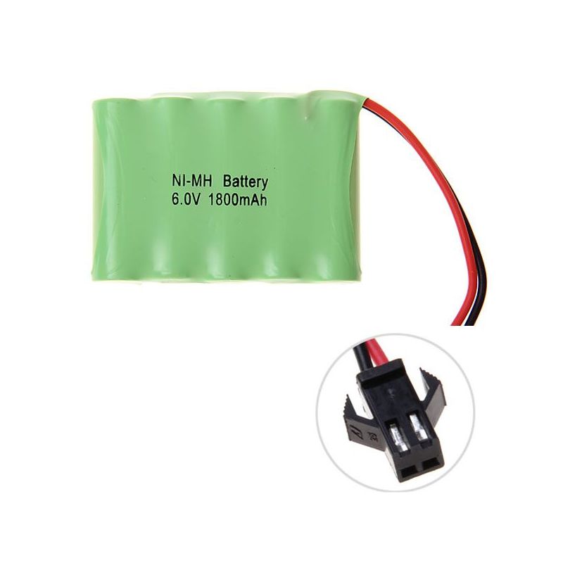 Batería recargable con enchufe Ni-MH SM de 6 V AA y 1800 mAh