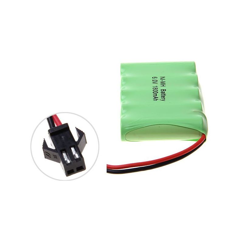 Batería recargable con enchufe Ni-MH SM de 6 V AA y 1800 mAh
