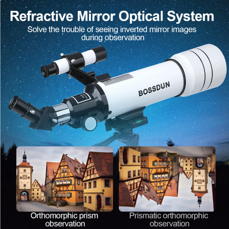 Bossdun 333X Telescopios astronómicos profesionales para que los niños vean el universo Luna Estrellas Monocular del espacio profundo