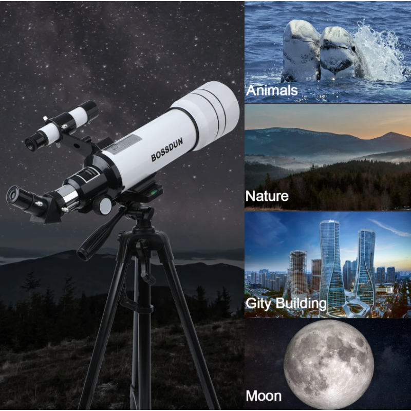 Bossdun 333X Telescopios astronómicos profesionales para que los niños vean el universo Luna Estrellas Monocular del espacio profundo