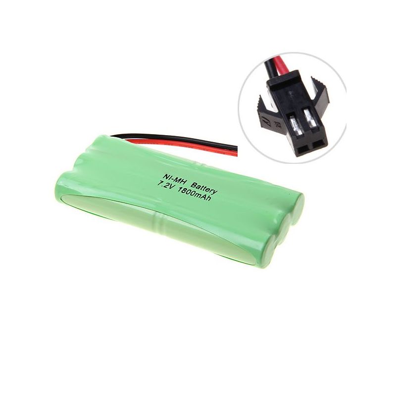 Batería recargable con enchufe SM Ni-MH de 7,2 V AA y 1800 mAh