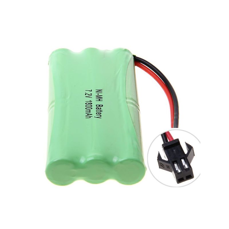 Batería recargable con enchufe SM Ni-MH de 7,2 V AA y 1800 mAh