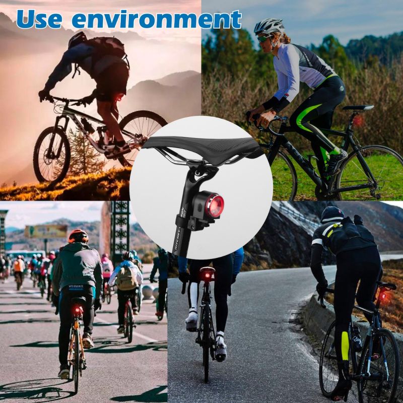 ANTUSI A8 Bicicleta de carretera Bloqueo de alarma antirrobo Freno automático Luz trasera de ciclismo Control remoto Luz trasera de bicicleta MTB Timbre inalámbrico