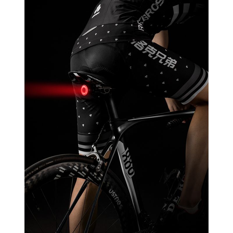 ROCKBROS Q5 Bicicleta Inteligente Auto Freno Detección Luz IPx6 Impermeable LED Carga Ciclismo Luz trasera Bicicleta Luz trasera