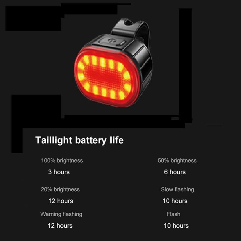 Luz de bicicleta recargable USB Luz delantera de bicicleta blanca impermeable / Luz trasera de bicicleta roja