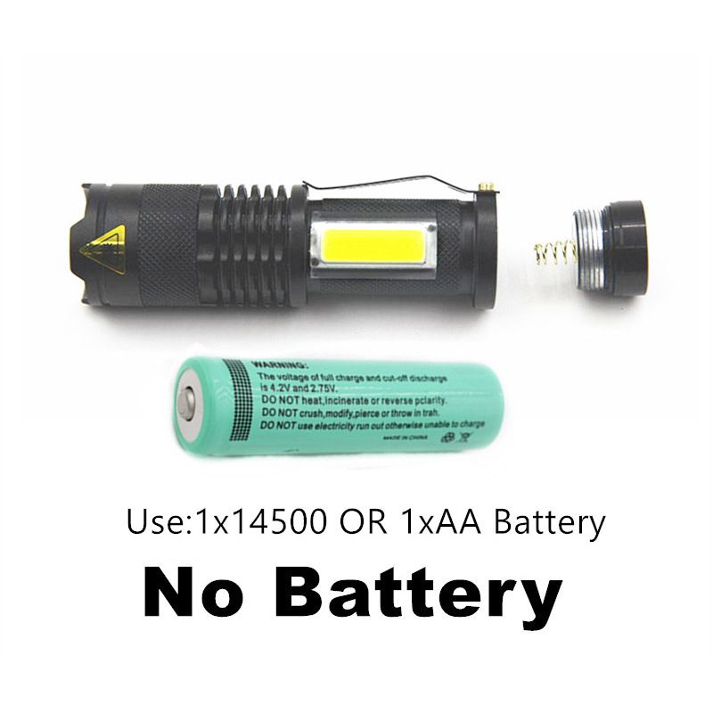 SK68 XML-Q5  COB LED Portátil Mini Zoom Flashlight