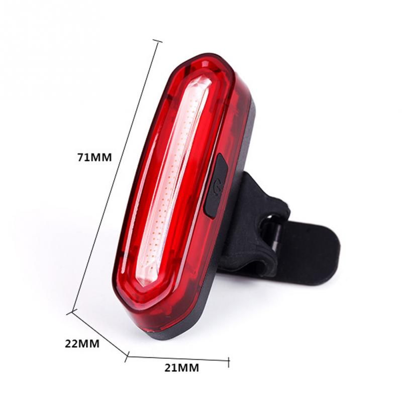 Luz trasera de la luz trasera de la bicicleta recargable USB LED de la cola de la bicicleta LED