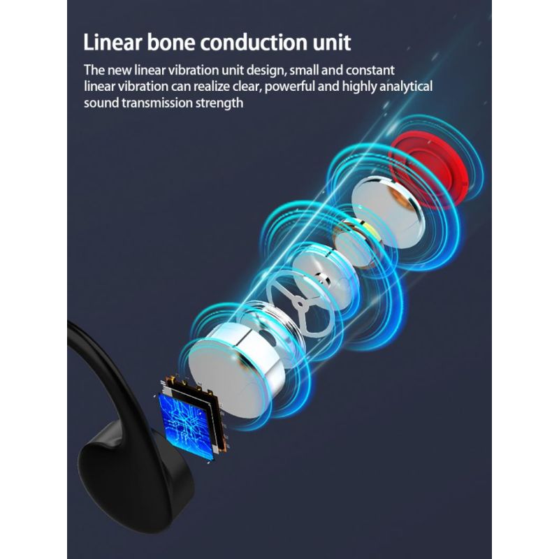 Auriculares de natación de conducción ósea 16GB IP68 impermeables compatibles con Bluetooth auriculares inalámbricos reproductor de música MP3 auriculares deportivos