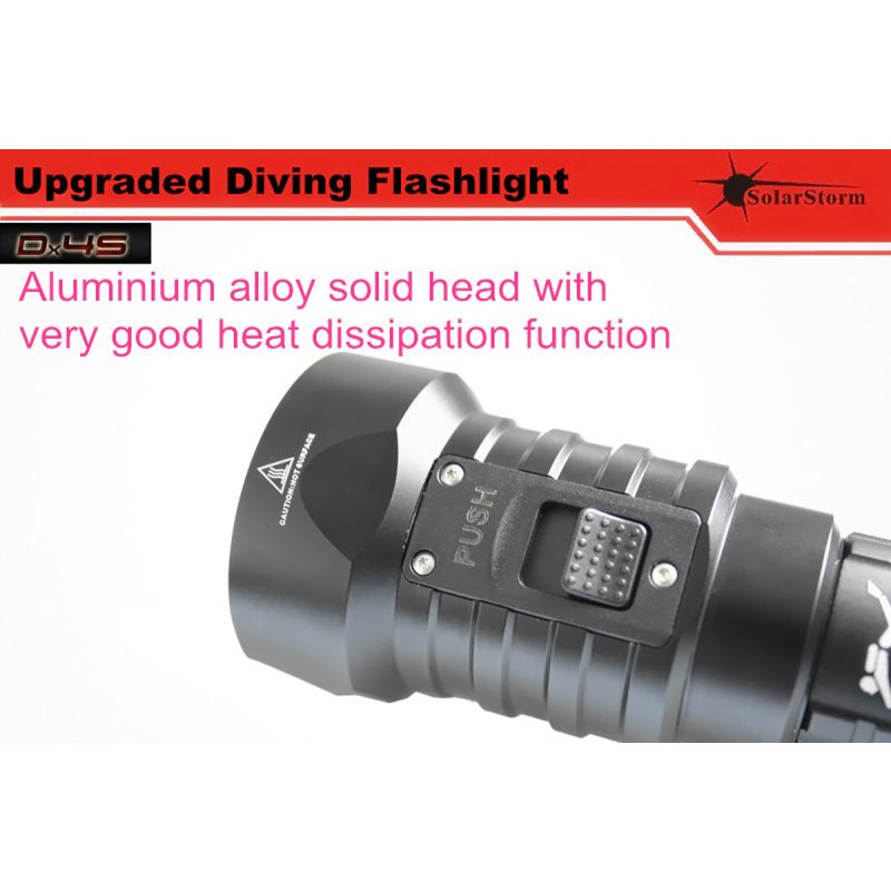 Solarstorm DX4S 4XU2 3200-LUMEN LED Linterna de buceo