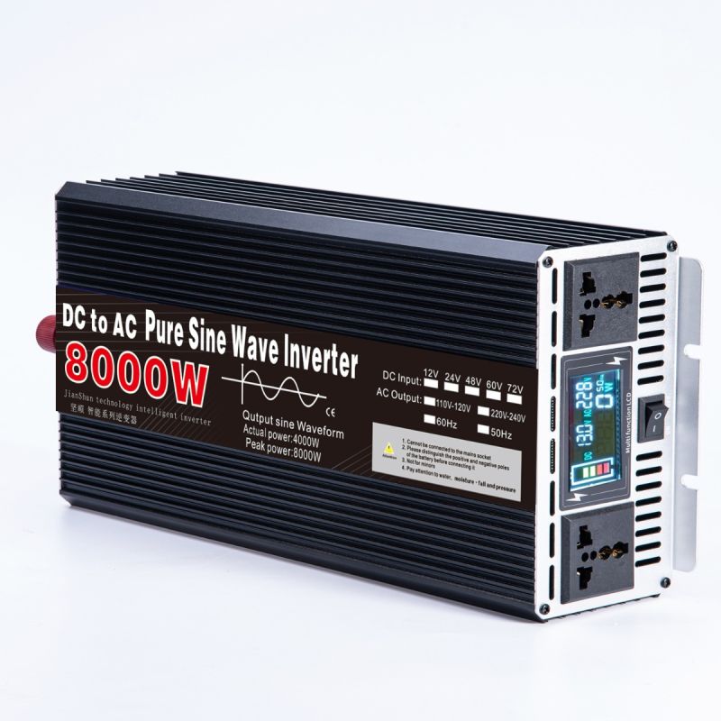 Pure Sine Wave Inverter 3000W to 8000W for RV DC 12V 24V to AC 110V 220V High-Quality Compact Energy System