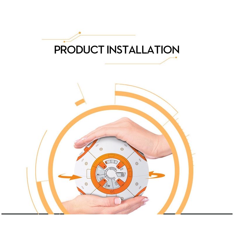 Actualización de 20,5 cm Robot de control remoto BB-8 Ball RC Robot inteligente 2.4G BB8 con figura de acción de sonido BB-8 Juguetes de regalo para niños