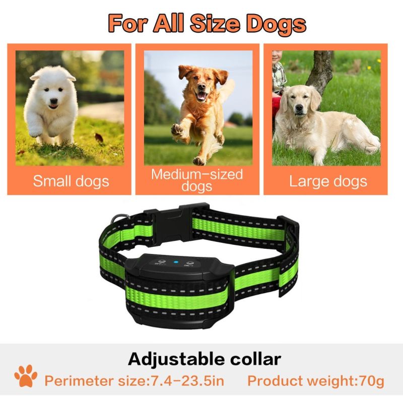 Dispositivo inteligente antiladridos para perros, Collar ultrasónico eléctrico USB para entrenamiento de perros, Collar antiladridos para dejar de ladrar, vibración