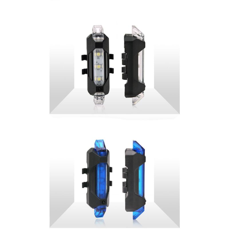Portátil USB recargable bicicleta trasera seguridad trasera luz luz trasera