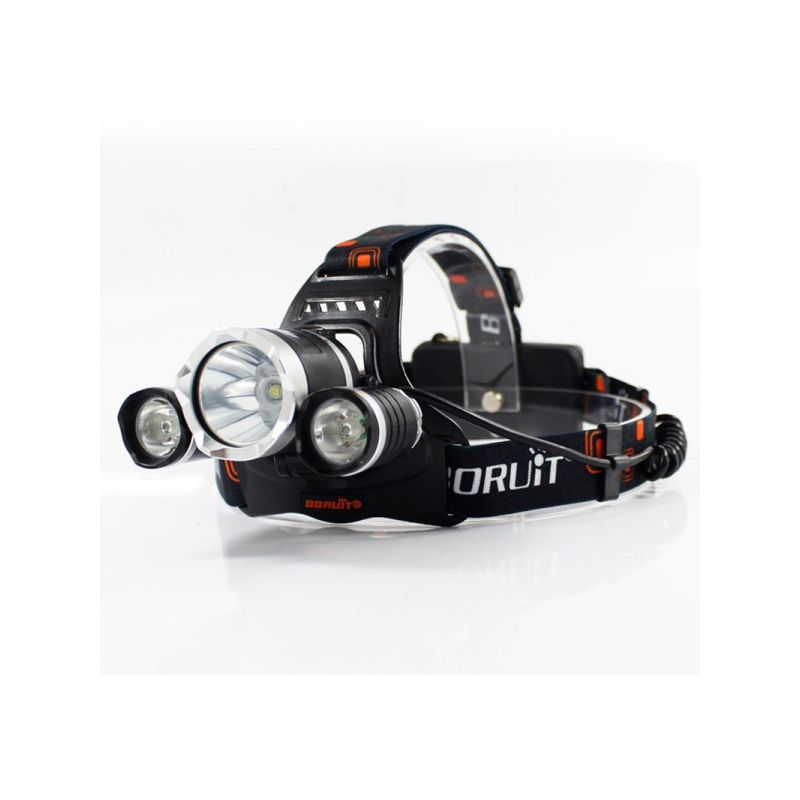 Boruit RJ-3000 LED FIGURARIO T6 Luz blanca y 2 x XPE R5 Luz verde LED Faro