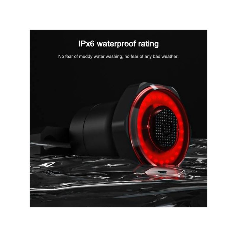 MEROCA MX2 Sensor inteligente Luz trasera de freno Luz de bicicleta de montaña Luz de carga USB Bicicleta de carretera Luz trasera de conducción nocturna