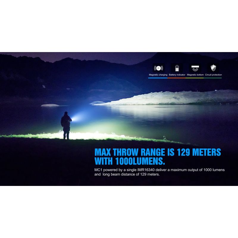 TrustFire MC1 Baton XP-L HI 1000 LUMENS LED Mini EDC Flashlight Llavero Antorcha