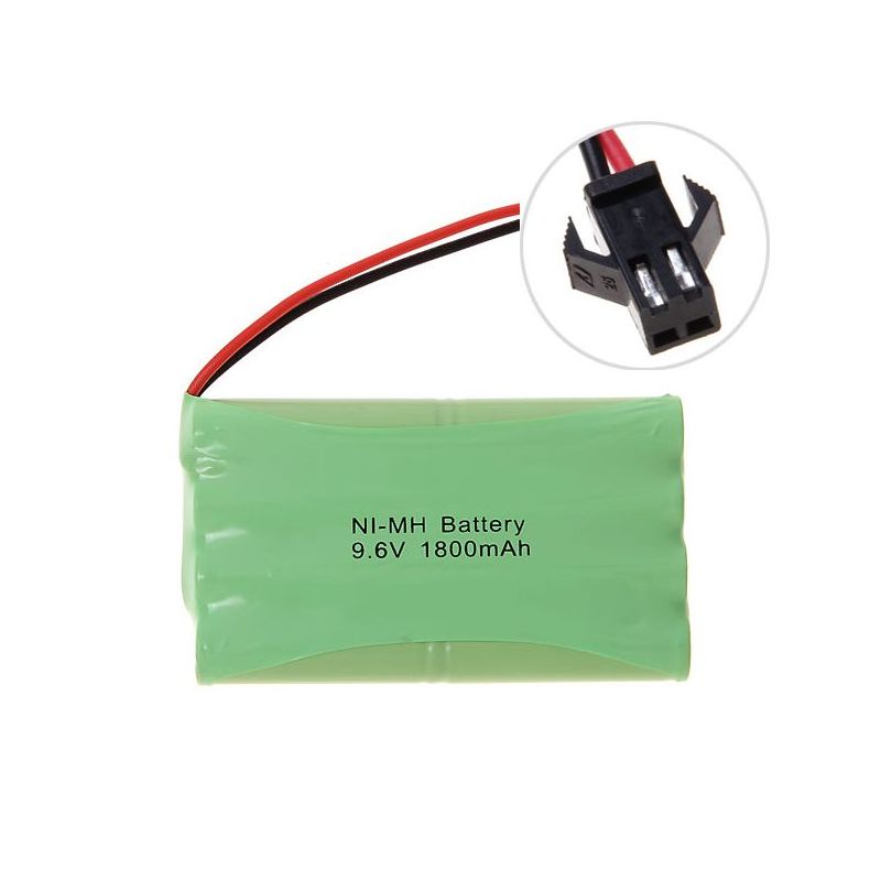 Batería recargable con enchufe SM Ni-MH de 9,6 V AA y 1800 mAh