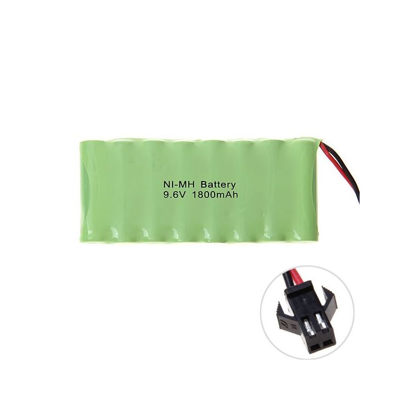 Batería recargable con enchufe SM Ni-MH de 9,6 V AA y 1800 mAh