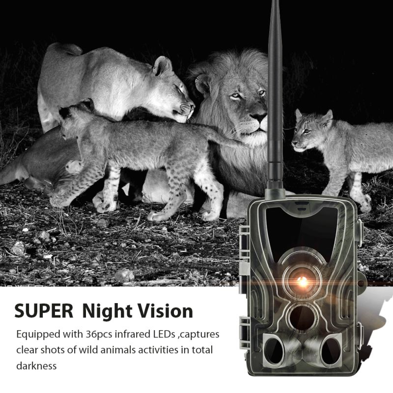 Cámaras móviles celulares de la caza de la visión nocturna de la cámara 20MP 1080P de la fauna del rastro de HC801M 2G MMS SMS SMTP