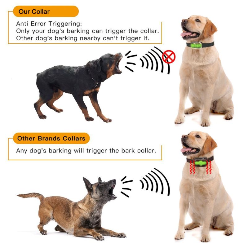 Dispositivo inteligente antiladridos para perros, Collar ultrasónico eléctrico USB para entrenamiento de perros, Collar antiladridos para dejar de ladrar, vibración