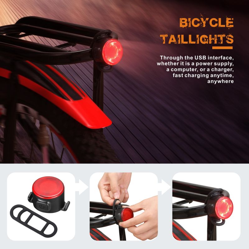 NITEBEAM BR05 Luces de bicicleta 5x T6 5000 Lumens USB Bici recargable Frente de la luz y la luz de la cola de la bicicleta