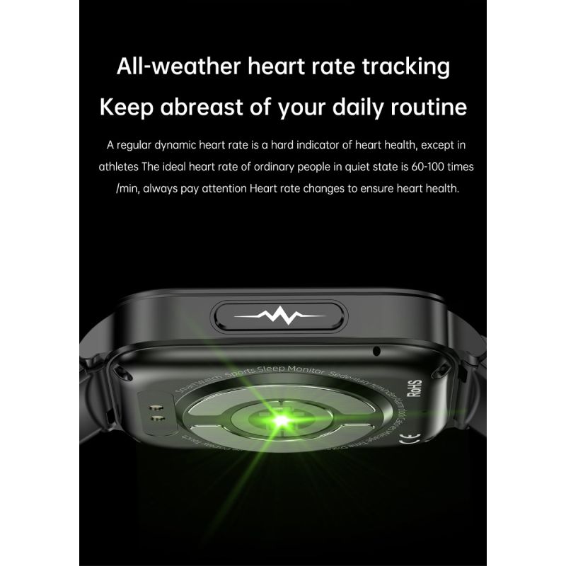 ET540 Glucosa en sangre ECG Temperatura corporal Presión arterial Oxígeno en sangre Frecuencia cardíaca Llamada Bluetooth Smartwatch Fitness Tracker