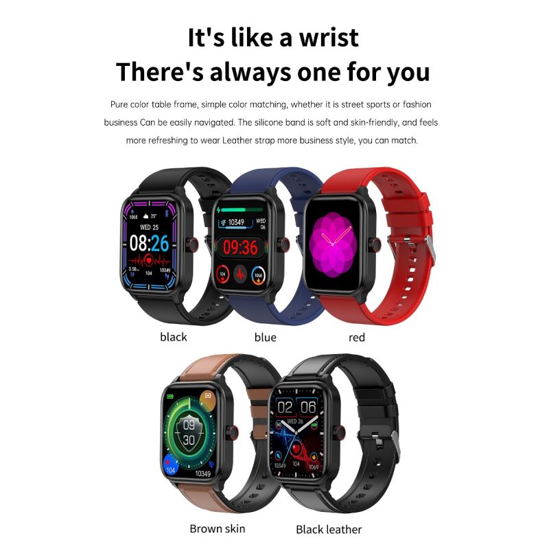 ET540 Glucosa en sangre ECG Temperatura corporal Presión arterial Oxígeno en sangre Frecuencia cardíaca Llamada Bluetooth Smartwatch Fitness Tracker