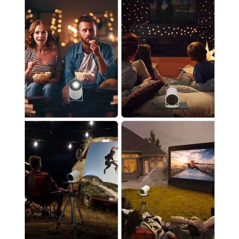 Proyector HY300 Android Wifi proyector portátil inteligente 1280 720P Full HD Oficina Home Theater Video Mini proyector